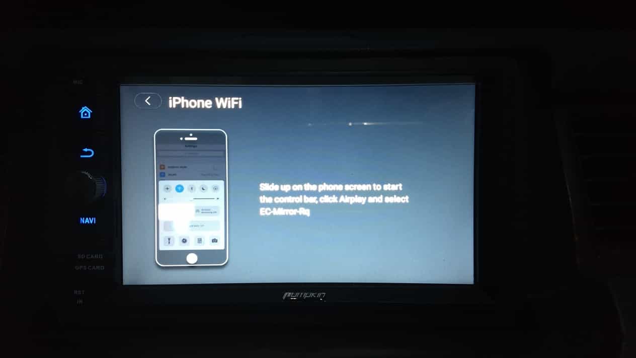 PUMPKINカーナビのミラーリング機能