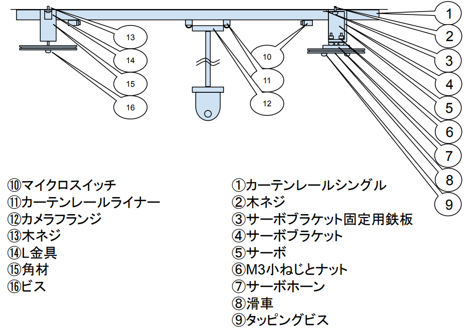 カメラレールの構想図